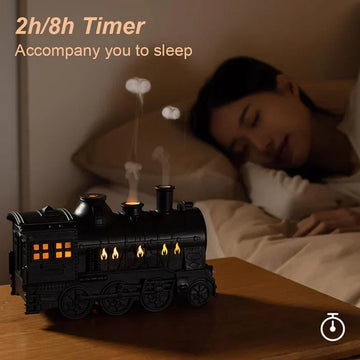 Retro Train Aroma Diffuser 300ml - Ultrasonic Essential Oil Humidifier