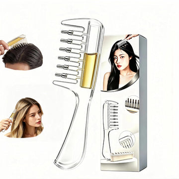 Scalp Oil Applicator Comb with Roller Ball + FREE Hair Serum – Precision Hair Oil Dispenser with Dropper & Stand for Men & Women | Empire Variety