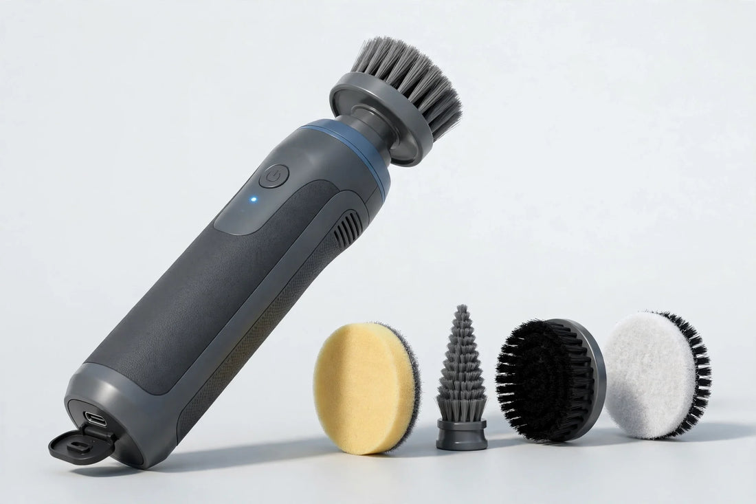 Electric Cleaning Brush with Multiple Heads Portable Power Scrubber