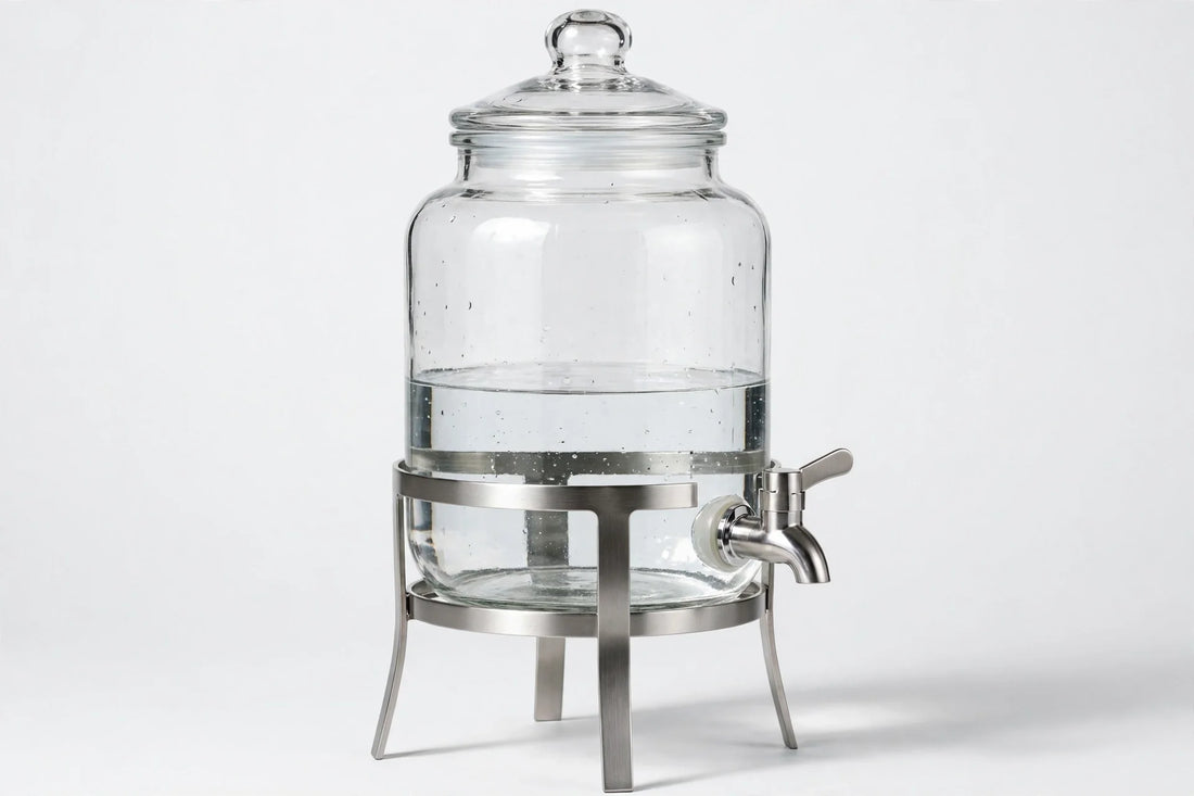 Glass Water Dispenser with Stand