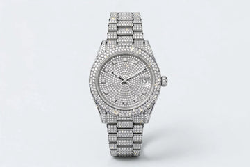 Straight European Hip Hop Diamond Quartz Wrist Watch