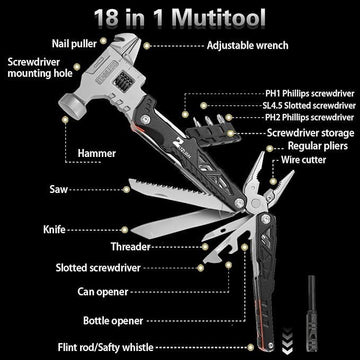 Upgraded 18-in-1 Multitool – Professional Stainless Steel